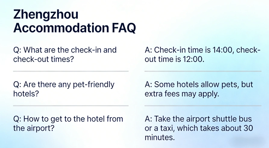 Zhengzhou Accommodation FAQ