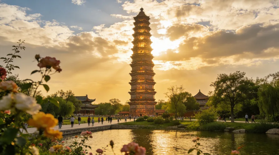 Iron Pagoda Park — The Millennium Glazed Brick Pagoda
