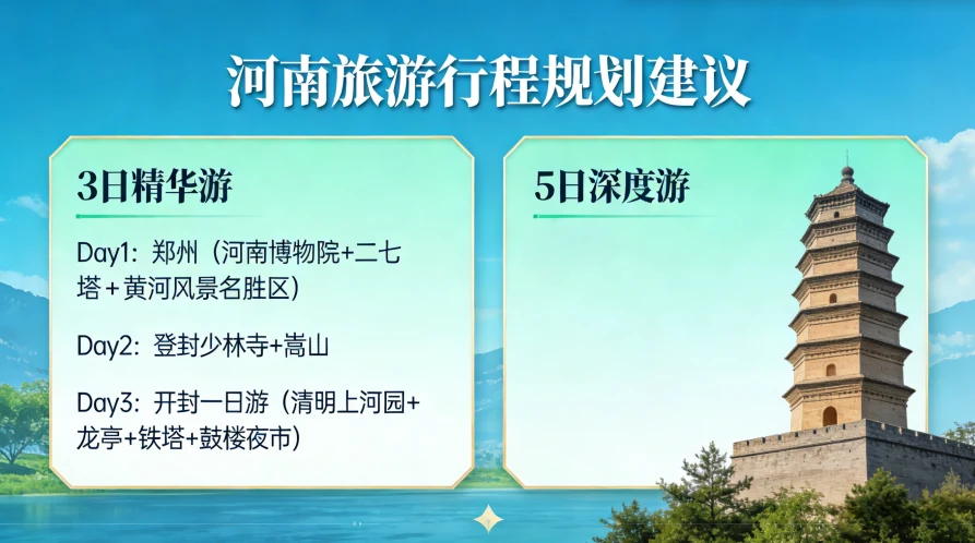 Suggested Itineraries for Traveling in Henan