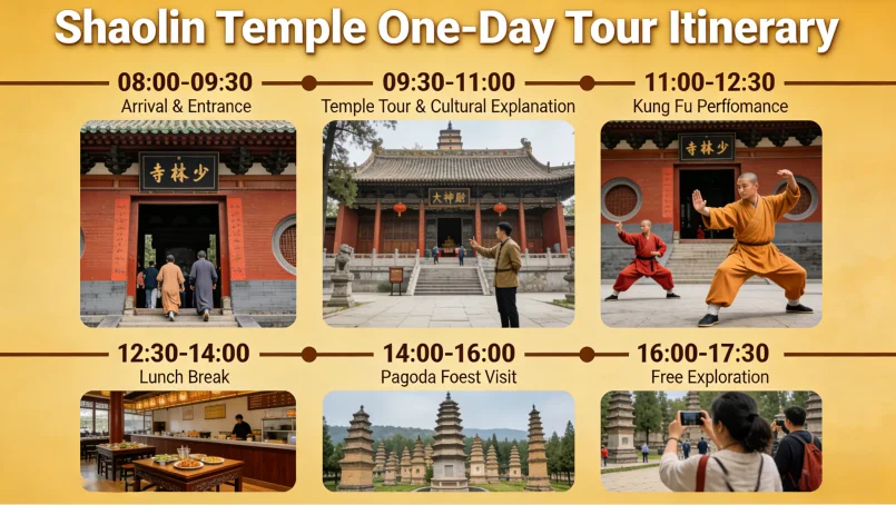Detailed Itinerary for a One-Day Tour of the Shaolin Temple