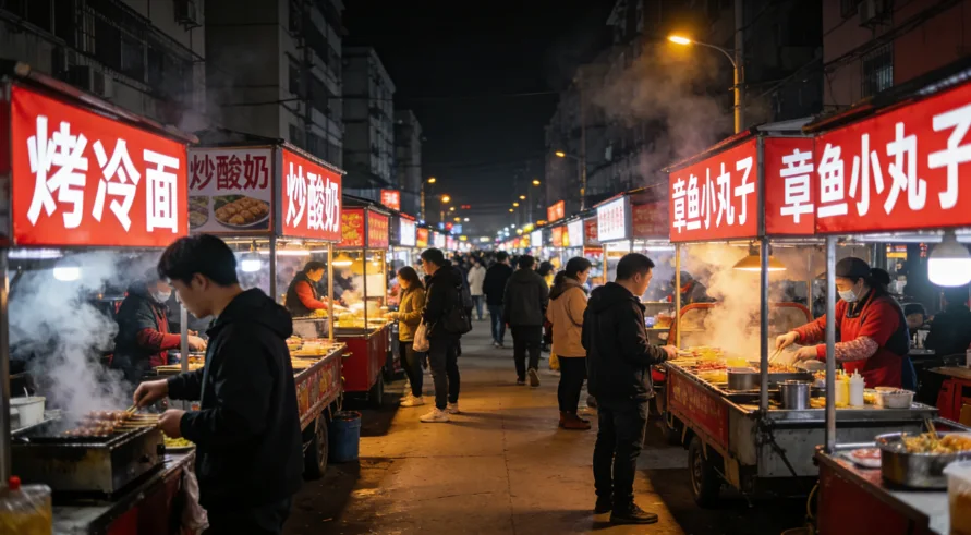 Zhengzhou Nightlife Jiankang Road Night Market