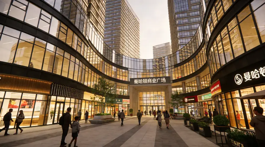 Zhengzhou Nightlife Manhattan Commercial Plaza