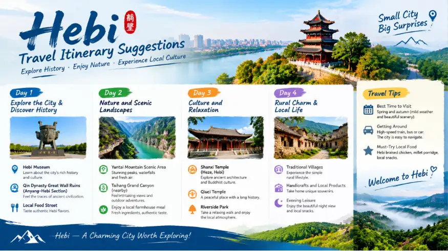 Suggested Itineraries for Hebi